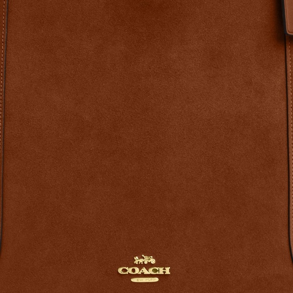 NWT!COACH Hadley Tote Bag In Suede - Picture 4 of 4